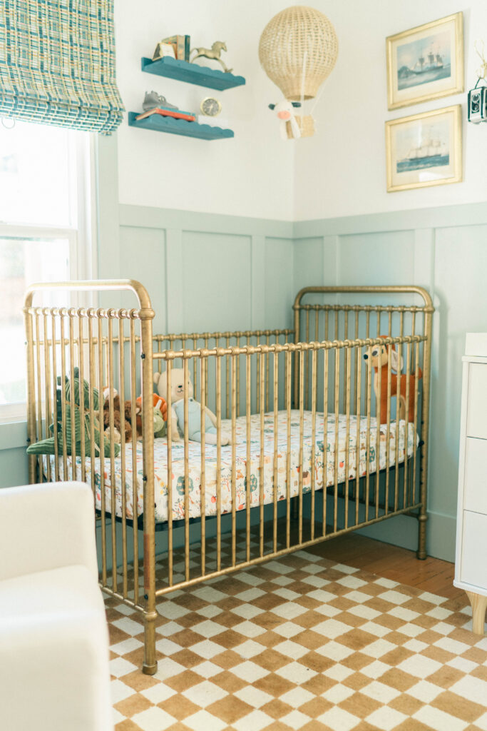 vintage inspired nursery for baby boy full of charm and gorgeous details. Photographed by Iris Graciela Photography.