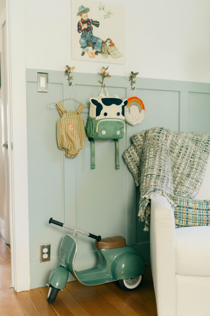 Vintage inspired details for baby boy nursery by Iris Graciela Photography.
