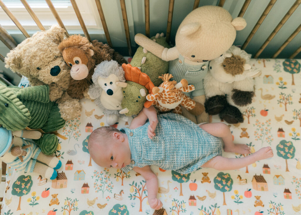 Baby details—tiny hands and feet captured during an in-home newborn photo session by Iris Graciela Photography.