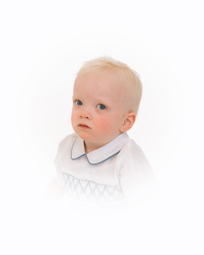 In studio heirloom portrait of a toddler by Iris Graciela Photography in Holladay, Utah
